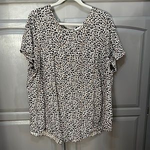 Cheetah Print Top with Buttons